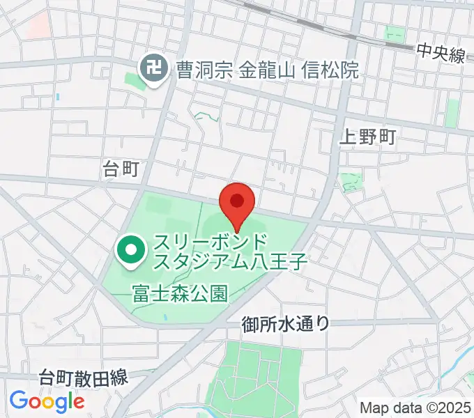 東京フットボールセンター八王子富士森競技場の地図