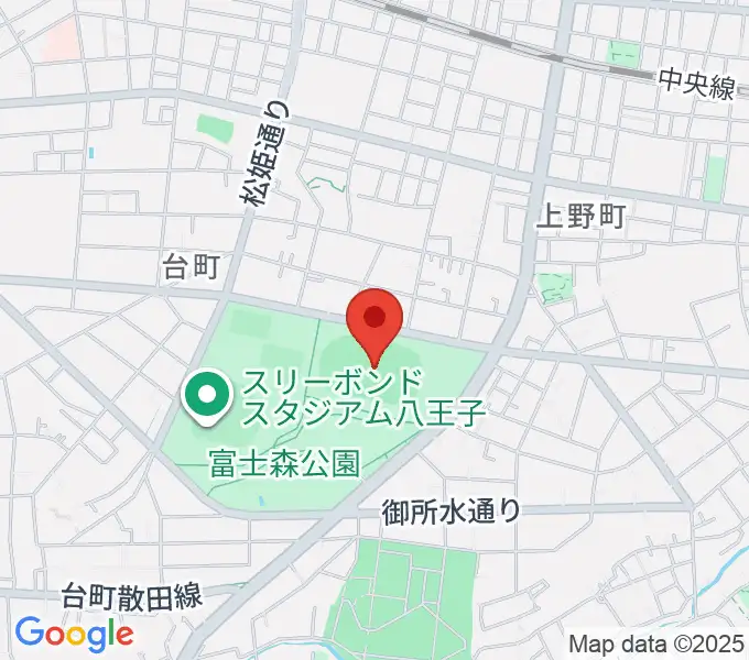 東京フットボールセンター八王子富士森競技場の地図