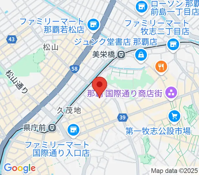 那覇文化芸術劇場なはーとの地図