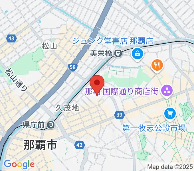 那覇文化芸術劇場なはーとの地図