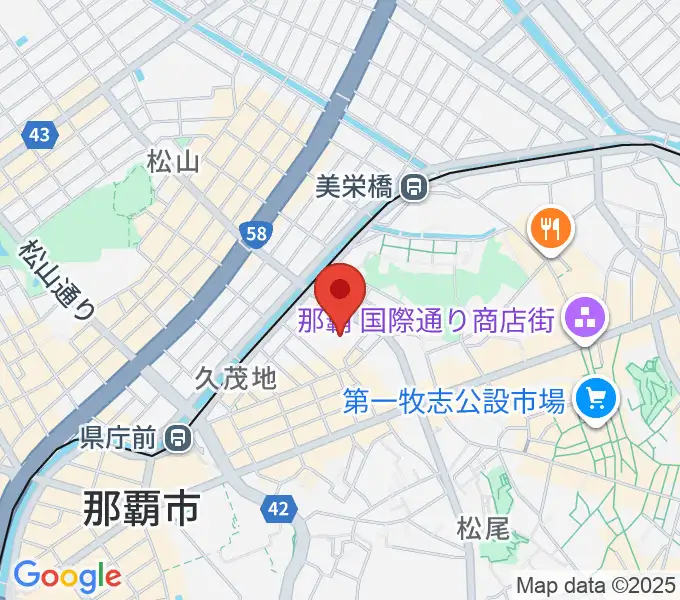 那覇文化芸術劇場なはーとの地図