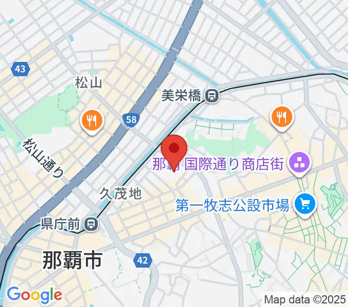 那覇文化芸術劇場なはーとの地図