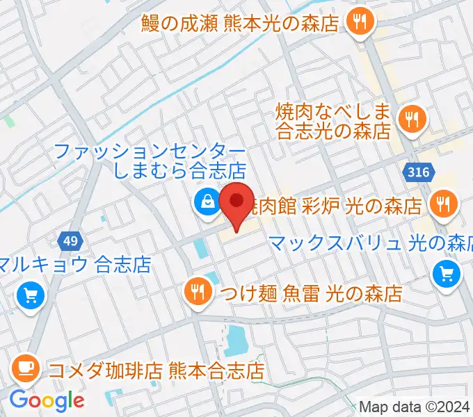 柴田樹音楽教室の地図