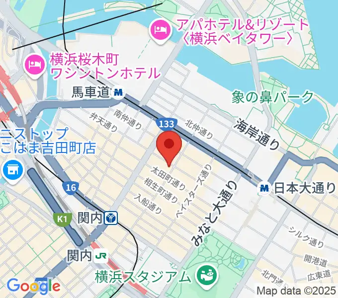 ホムラサウンド横浜スタジオの地図