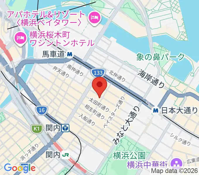 ホムラサウンド横浜スタジオの地図