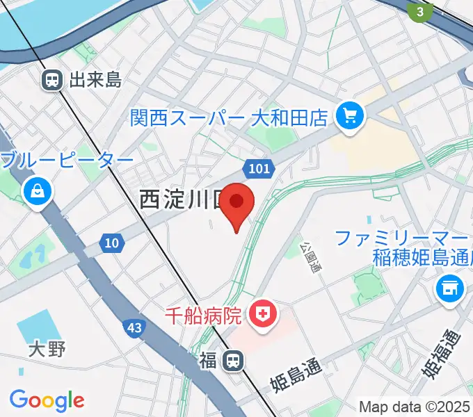 西淀川区民会館（エルモ西淀川）の地図
