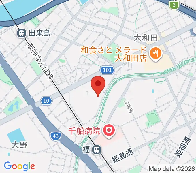 西淀川区民会館 エルモ西淀川の地図