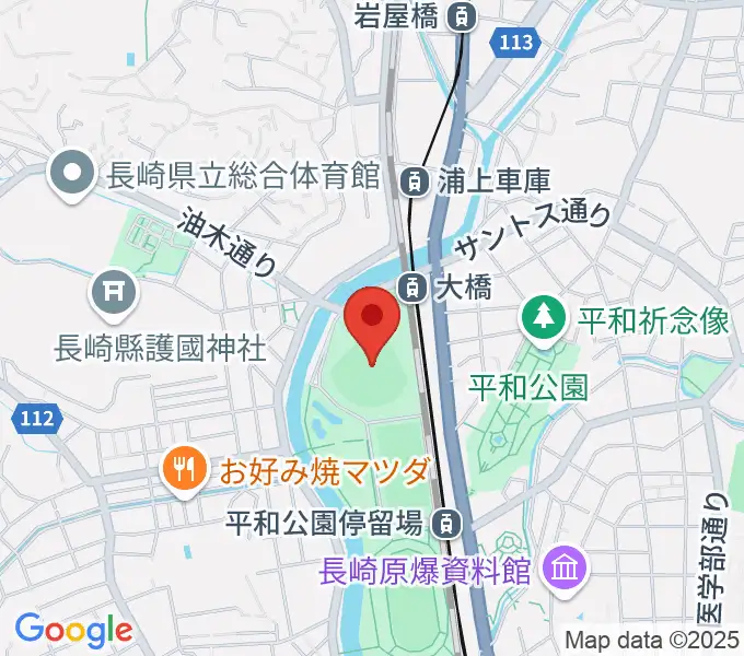 長崎ビッグNスタジアム 長崎県営野球場の地図
