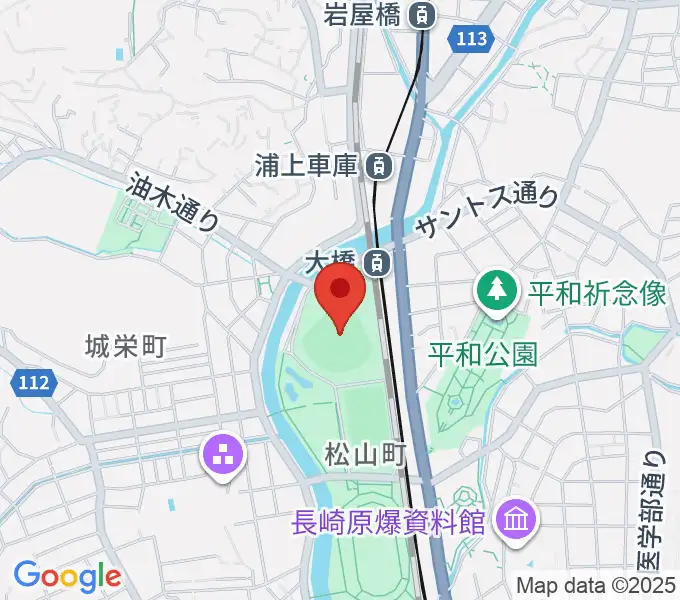 長崎ビッグNスタジアム 長崎県営野球場の地図