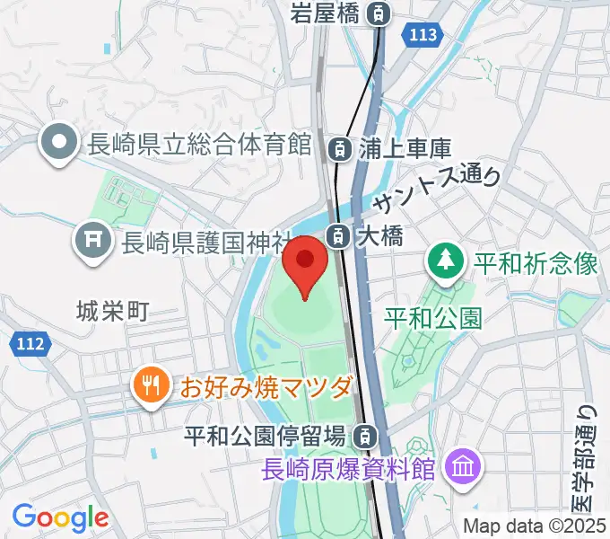 長崎ビッグNスタジアム 長崎県営野球場の地図