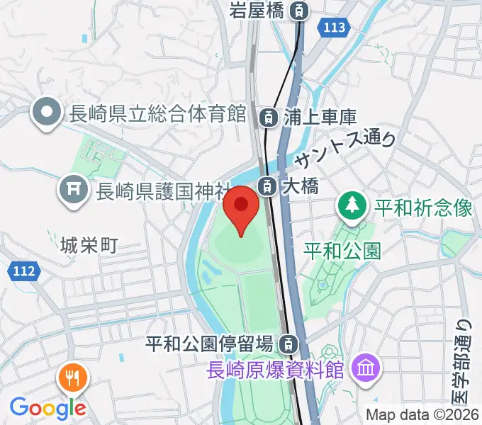 長崎ビッグNスタジアム 長崎県営野球場の地図