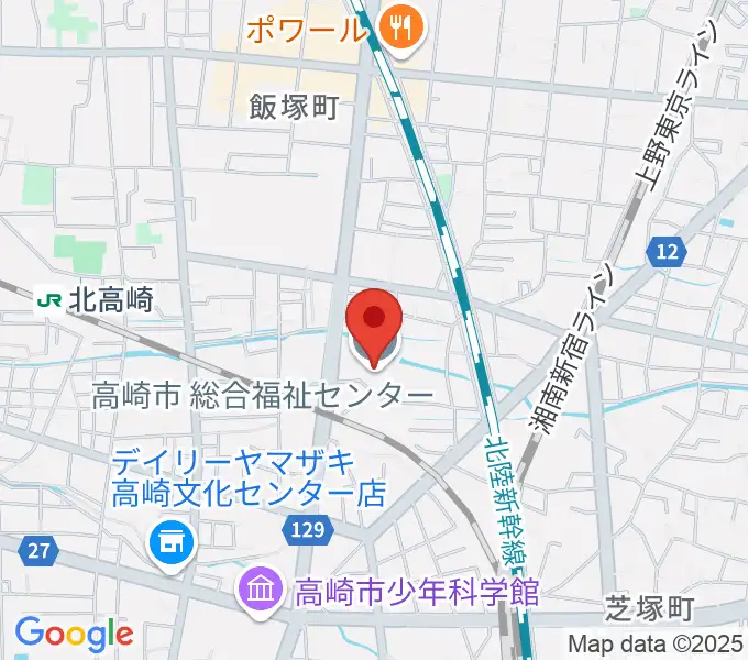 高崎市総合福祉センターの地図