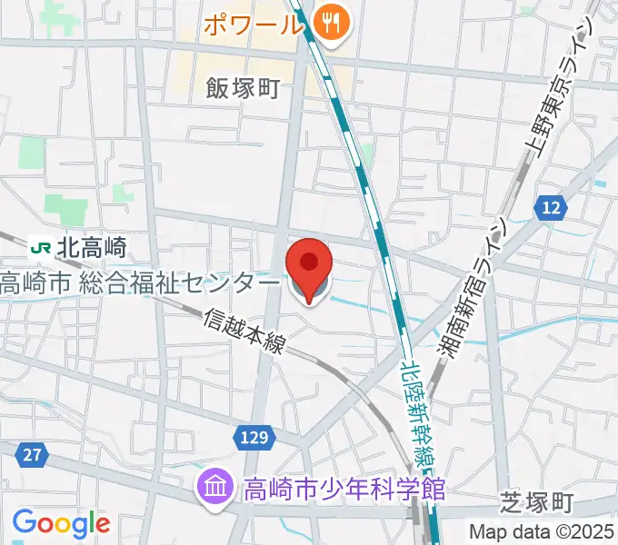 高崎市総合福祉センターの地図