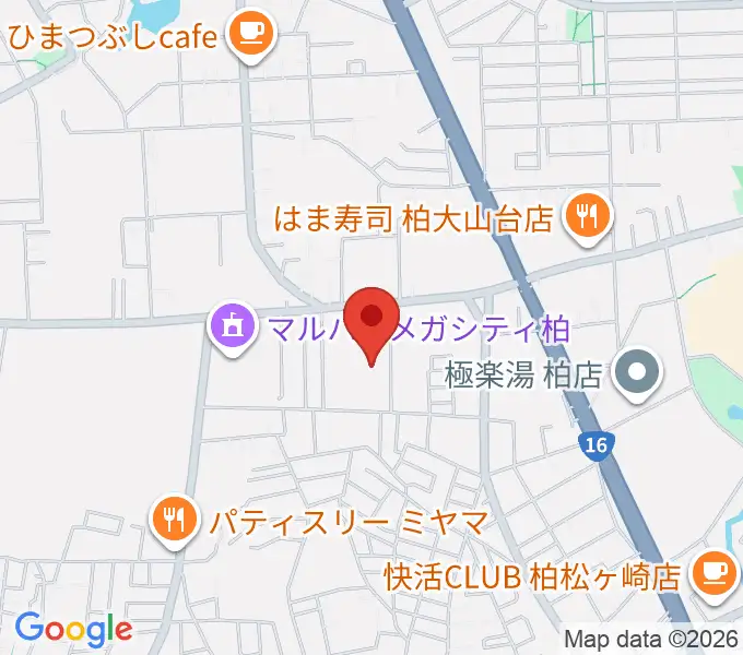 みのりの湯柏健康センターの地図