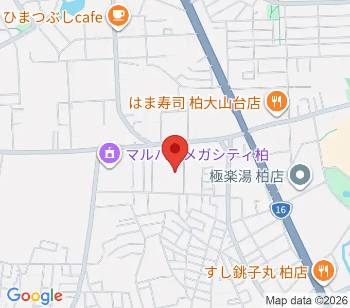 みのりの湯柏健康センターの地図