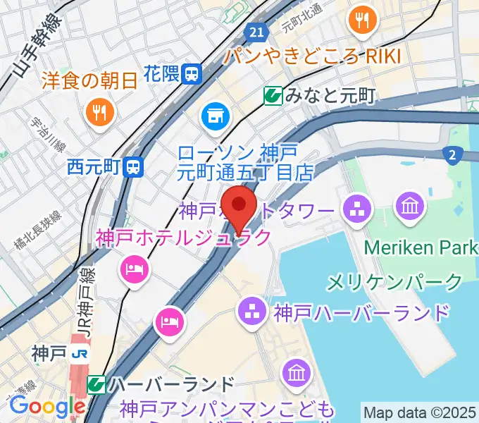 Ｗメリケン波止場の地図