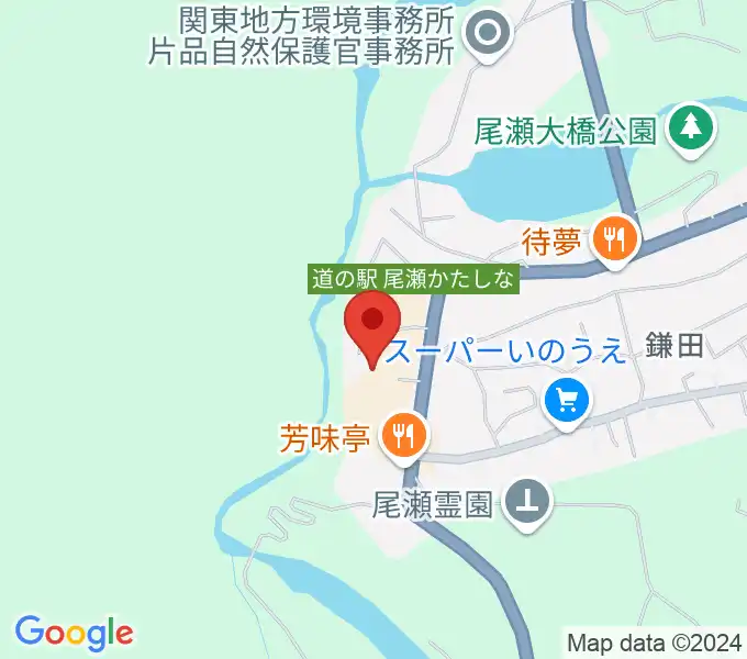 片品村文化センターの地図