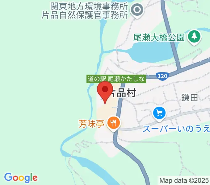片品村文化センターの地図
