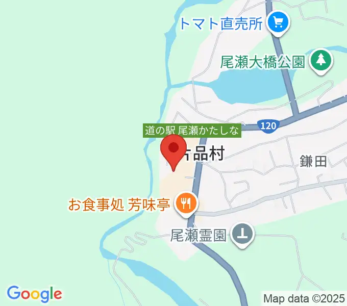 片品村文化センターの地図