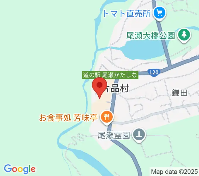 片品村文化センターの地図