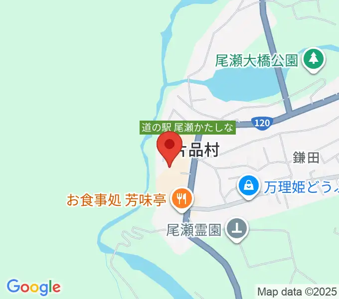 片品村文化センターの地図