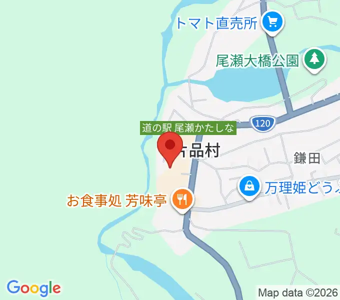 片品村文化センターの地図