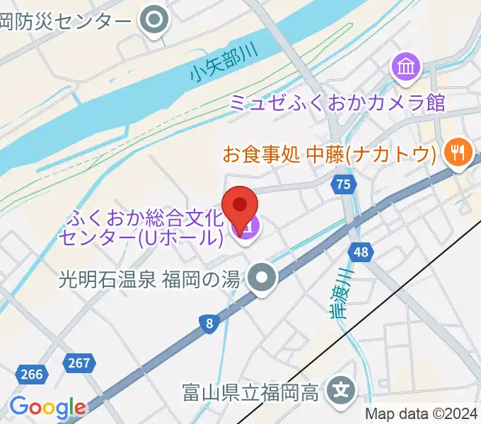 高岡市ふくおか総合文化センターＵホールの地図