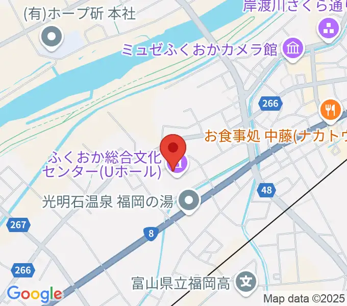 高岡市ふくおか総合文化センターＵホールの地図