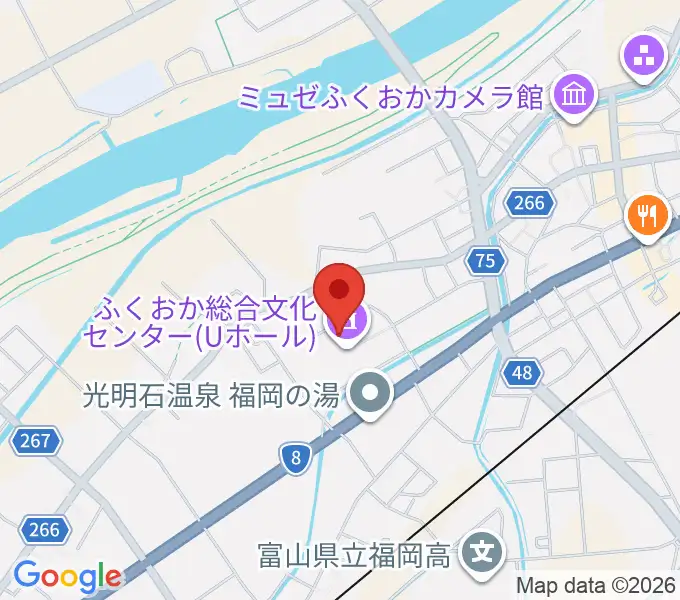 高岡市ふくおか総合文化センターＵホールの地図