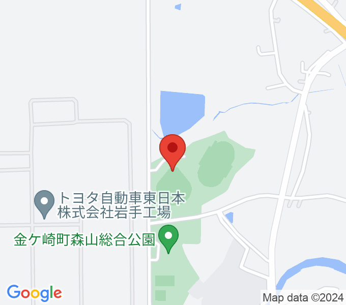 しんきん森山スタジアム（森山総合公園野球場）の場所