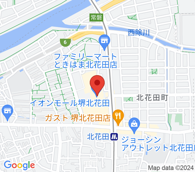 島村楽器イオンモール堺北花田店の場所