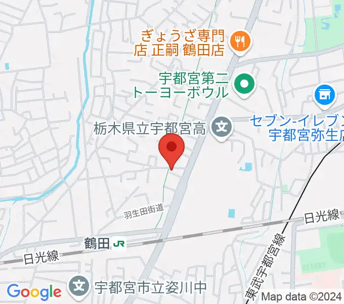 オオノ楽器 宇都宮店の地図