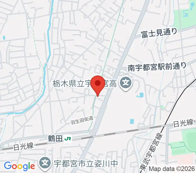 オオノ楽器 宇都宮店の地図