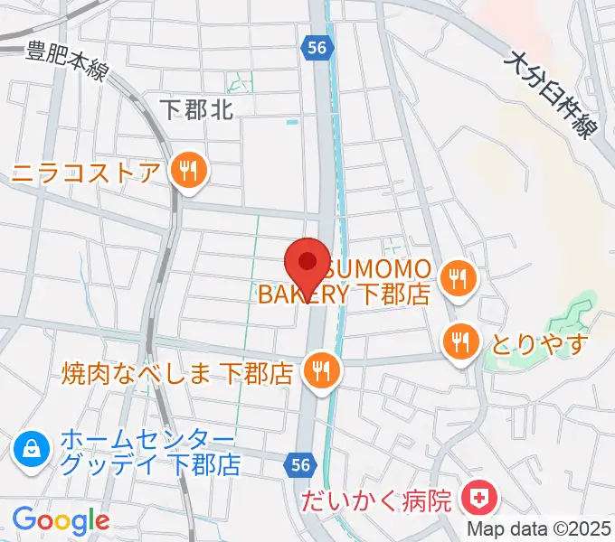カネトウ楽器 大分店の地図
