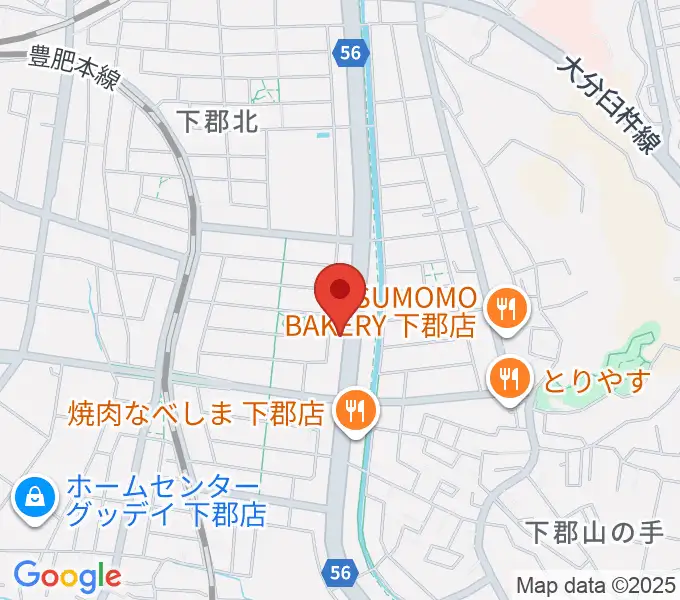 カネトウ楽器 大分店の地図