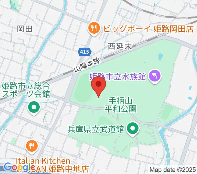 ヴィクトリーナ・ウインク体育館の地図