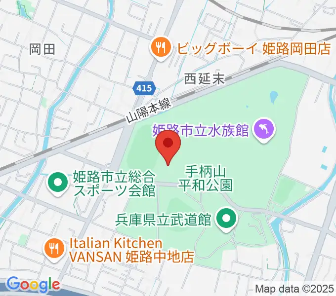 ヴィクトリーナ・ウインク体育館の地図