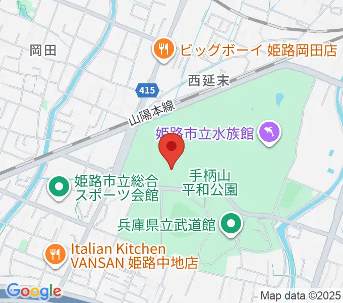 ヴィクトリーナ・ウインク体育館の地図