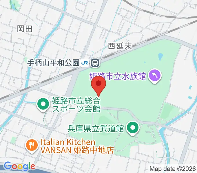 ヴィクトリーナ・ウインク体育館の地図