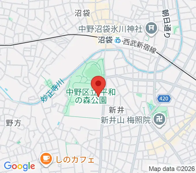 中野区立総合体育館の地図