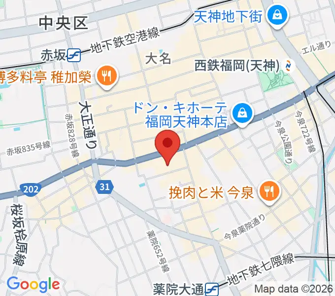 キノシネマ天神の地図