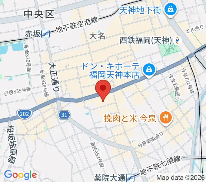 キノシネマ天神の地図