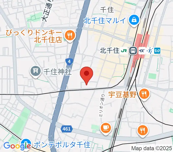 東京芸術センターホワイトスタジオの地図