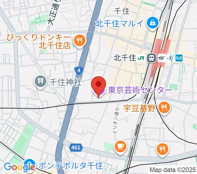 東京芸術センターホワイトスタジオの地図