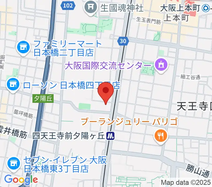 天王寺区民センターの地図