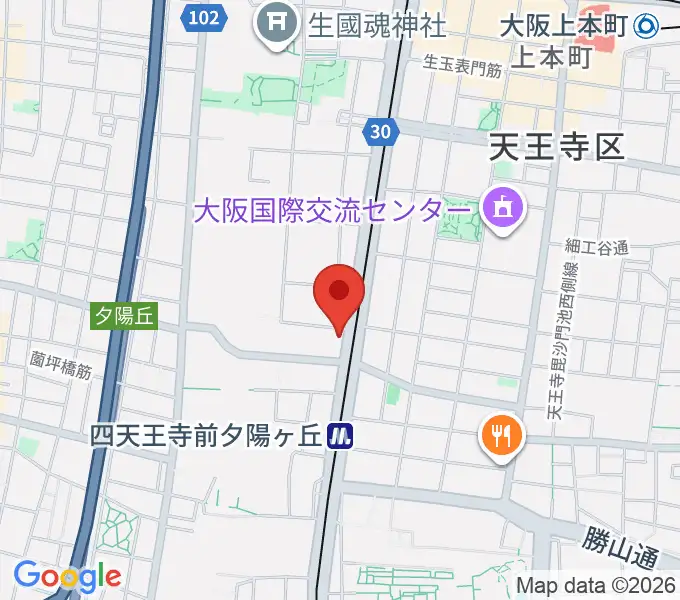 天王寺区民センターの地図