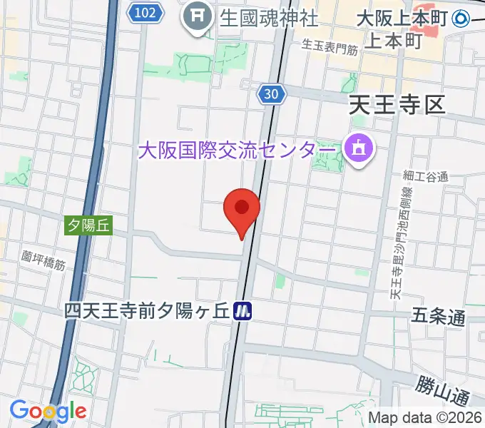 天王寺区民センターの地図