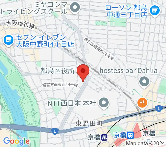 まるよし精肉店 都島区民センターの地図