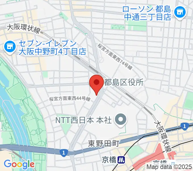 まるよし精肉店 都島区民センターの地図