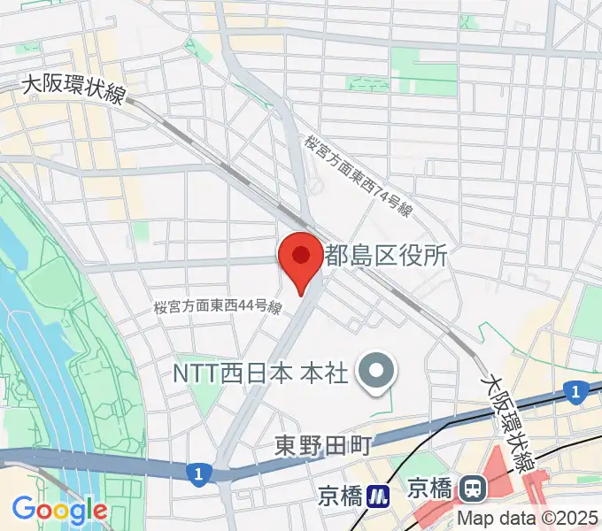 まるよし精肉店 都島区民センターの地図